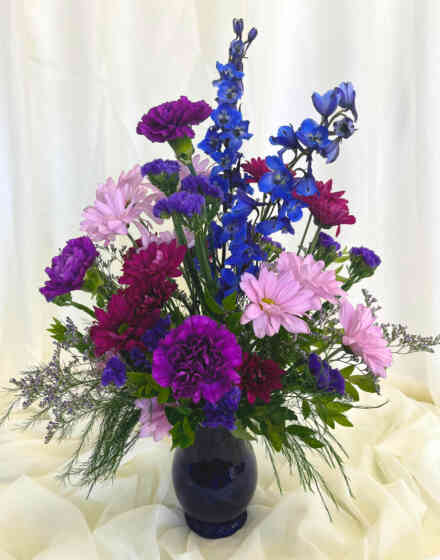 Blue and purple tall